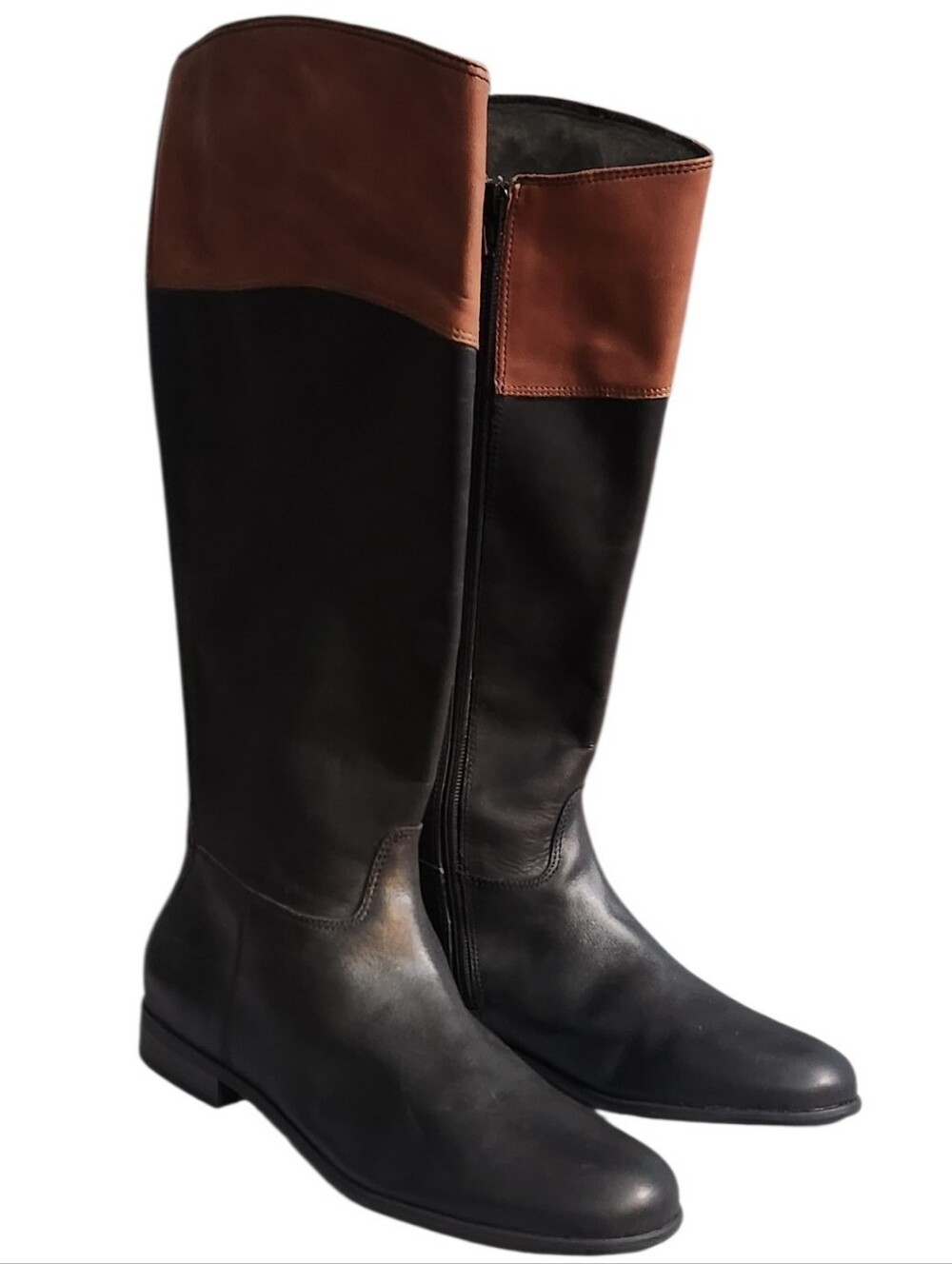 Ciao Bella Two-Tone Tall Riding Boots. Sz 8 1/2